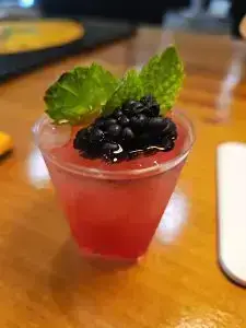Blackberry Tangle cocktail with Madrona Garden Club Gin